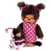Image de Monchhichi Moeder met  Wandelwagen met Kind 20cm