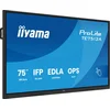 Image de iiyama TE7513A-B1AG beeldkrant Interactief flatscreen 190,5 cm (75") Wifi 500 cd/m² 4K Ultra HD Zwart Touchscreen Type processor Android 18/7