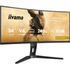 Image de iiyama G-Master GCB3486WQSCP-B1 Gold Phoenix - 34 inch - WQHD - VA - 240 Hz - Verstelbaar - Curved - USB-C Dock