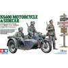 Image de Tamiya Modelbouwpakket Auto - 35384 Duitse KS600 Motorfiets en Zijspan - Zündapp Plastic - 1:35 - Modelbouw
