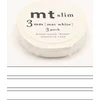 Image de MT Masking tape Slim Washi Tape - Smal wit plakband - 3 rollen 3 mm x 7 meter