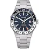 Image de Citizen Series 8 GMT NB6034-58L Horloge - Staal - Zilverkleurig - Ø 41 mm