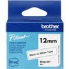 Image de Brother Btag-231 zwart op wit labeltape   breedte 12 mm