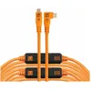 Image de Tether Tools TetherPro Optima 10G USB-C, 31' (9.4m), straight to right orange