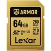 Image de Lexar Pro Gold Armor 64GB SDXC UHS-II V60 - R280/W210 MB/s - IP68