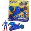 Image de Hasbro Avengers actiefiguur Captain America Shield-Shot Cycle motorfiets speelgoed.