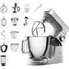Image de Kenwood KVL85.704SI keukenmachine - 1200W - met Ingebouwde weegschaal - 5+7L kom - Veel meegeleverde accessoires: blender, foodprocessor, citruspers, hakmolen, vleesmolen, spatel - Zilver