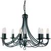 Image de Searchlight MAYPOLE- Hanglamp - 8 Lichts - Mat Zwart