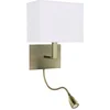 Image de Searchlight HOTEL Slaapkamer Wandlamp met Leeslamp Goud