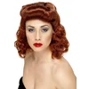 Image de "Bruine pin-up-pruik voor vrouwen - Verkleedpruik - One size"