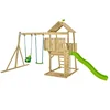 Image de KINGSWOOD speelplaats schommel - schommelarm - kinderstoel - verankeringsset - zandbak - FSC® hout h306 cm