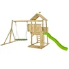Image de KINGSWOOD speeltoren - ladder - platform - zandbak - glijbaan - schommel - kinderstoel - FSC® hout h306 cm