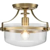 Image de Quoizel LED Plafondlamp Penn Station | 1X E27 Max 60W | Dimbaar | Brushed Brass