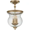Image de Feiss LED Plafondlamp Pickering Lane | 3X E14 Max 40W | Dimbaar | Painted Natural Brass