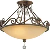 Image de Feiss LED Plafondlamp Chateau | 2X E27 Max 60W | Dimbaar | Mocha Bronze