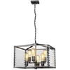 Image de Elstead Lighting LED Hanglamp Louvre | 6X E27 Max 60W | Dimbaar | Painted Gunmetal