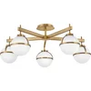 Image de Hinkley LED Plafond Badkamerlamp Hollis | 5X E14 Max 40W | IP44 | Dimbaar | Heritage Brass