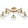 Image de Hinkley LED Plafond Badkamerlamp Hollis | 5X E14 Max 40W | IP44 | Dimbaar | Heritage Brass