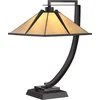 Image de Quoizel Tiffany LED Tafellamp Pomeroy | 1X E27 Max 60W | Dimbaar | Western Bronze