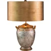 Image de Flambeau LED Tafellamp Jackson | 1X E27 Max 60W | Antiqued Silver with Gold Leaf