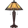 Image de Quoizel Tiffany LED Tafellamp Arden | 2X E27 Max 60W | Bronze Patina