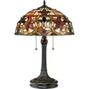 Image de Quoizel Tiffany LED Tafellamp Kami | 2X E27 Max 60W | Vintage Bronze
