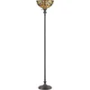 Image de Bohemian Vloerlamp - Steady Lighting - Glas - Bohemian - E27 - L: 35.6cm - Voor Binnen - Woonkamer - Eetkamer - Brons
