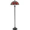 Image de Bohemian Vloerlamp - Steady Lighting - Glas - Bohemian - E27 - L: 45.7cm - Voor Binnen - Woonkamer - Eetkamer - Brons