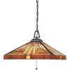 Image de Bohemian Hanglamp - Steady Lighting - Glas - Bohemian - E27 - L: 45.7cm - Voor Binnen - Woonkamer - Eetkamer - Brons