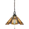 Image de Quoizel Tifanny LED Hanglamp Inglenook | 3X E27 Max 60W | Dimbaar | Valiant Bronze