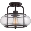 Image de Quoizel LED Plafondlamp Trilogy | 1X E27 Max 60W | Dimbaar | Old Bronze