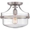 Image de Quoizel LED Plafondlamp Penn Station | 1X E27 Max 60W | Dimbaar | Brushed Nickel