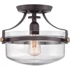 Image de Quoizel LED Plafondlamp Penn Station | 1X E27 Max 60W | Dimbaar | Western Bronze