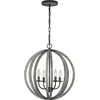 Image de Hanglamp - Steady Lighting -  -  - E14 - L: 52.1cm - Voor Binnen - Woonkamer - Eetkamer - Weather Oak Wood