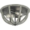 Image de Feiss LED Plafondlamp Allier | 2X E27 Max 60W | Dimbaar | Weathered Oak Wood/Antique Forged Iron