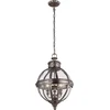 Image de Landelijke Kroonluchter - Steady Lighting - Metaal - Landelijk - E14 - L: 37.1cm - Voor Binnen - Woonkamer - Eetkamer - Zilver