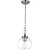 Image de Landelijke Hanglamp - Steady Lighting - Glas - Landelijk - E27 - L: 21.6cm - Voor Binnen - Woonkamer - Eetkamer - Zilver