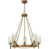 Image de Bohemian Kroonluchter - Steady Lighting - Metaal - Bohemian - E27 - L: 68.5cm - Voor Binnen - Woonkamer - Eetkamer - Brons