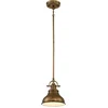 Image de Quoizel LED Hanglamp Emery | 1X E27 Max 60W | Dimbaar | Weathered Brass