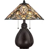 Image de Quoizel Tiffany LED Tafellamp India | 2X E27 Max 60W | Imperial Bronze