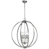 Image de Feiss LED Hanglamp Corinne | 6X E14 Max 60W | Dimbaar | Polished Nickel, Crystals