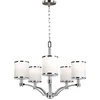 Image de Landelijke Kroonluchter - Steady Lighting - Metaal - Landelijk - E27 - L: 64.2cm - Voor Binnen - Woonkamer - Eetkamer - Zilver