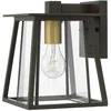 Image de Hinkley LED Wand Buitenlamp Walker | 1X E27 Max 60W | IP44 | Dimbaar | Buckeye Bronze with Heritage Brass