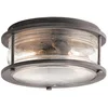 Image de Kichler LED Plafond Buitenlamp Ashland Bay | 1X E27 Max 60W | IP44 | Dimbaar | Weathered Zinc