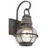 Image de Kichler LED Wand Buitenlamp Bridge Point | 1X E27 Max 60W | IP44 | Dimbaar | Weathered Zinc