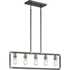Image de Kichler LED Kroonluchter | 5X E27 Max 60W | Dimbaar | Black and Natural Brass
