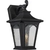 Image de Landelijke Wandlamp - Steady Lighting - Metaal - Landelijk - E27 - L: 24.1cm - Voor Buiten - Woonkamer - Eetkamer - Zwart