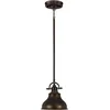 Image de Quoizel LED Hanglamp Emery | 1X E27 Max 60W | Dimbaar | Palladian Bronze