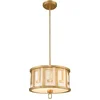 Image de Gilded Nola LED Hanglamp Lemuria | 2X E27 Max 60W | Dimbaar | Distressed Gold, Ivory Shade