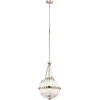 Image de Landelijke Hanglamp - Steady Lighting - Glas - Landelijk - E14 - L: 38.4cm - Voor Binnen - Woonkamer - Eetkamer - Zilver